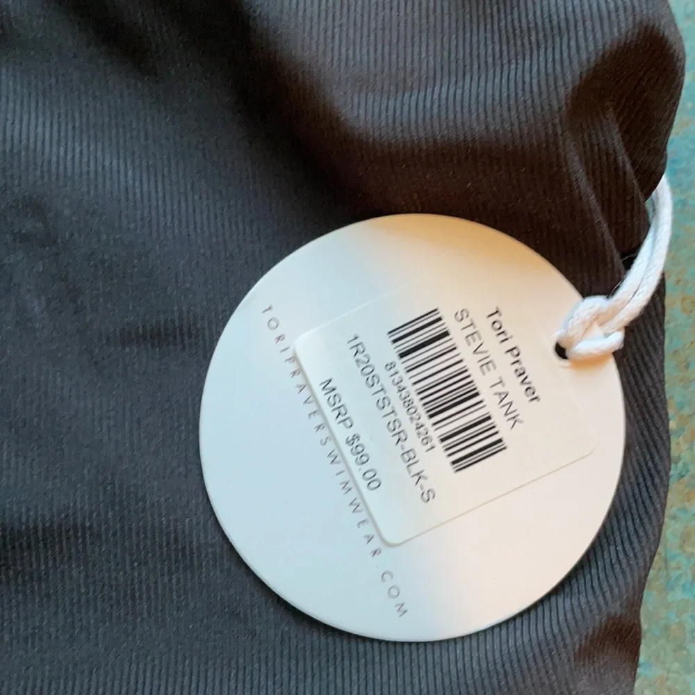 NWT Tori Praver black swim tankini stevie Spencer small